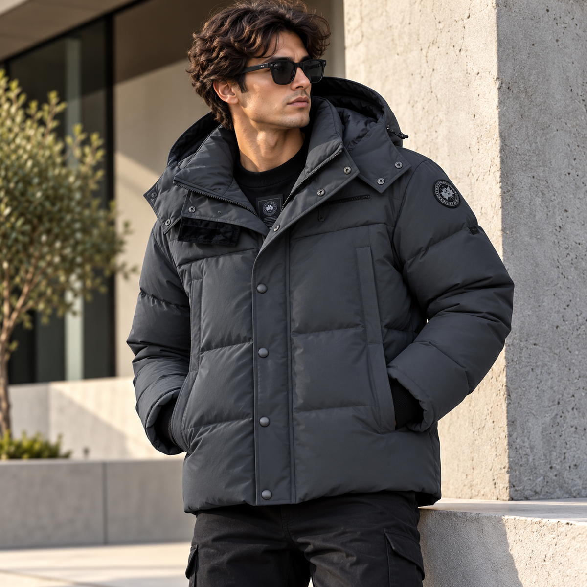 SUPER CLONE WYNDHAM PARKA WITH FUR WITH GHOST AND RED BADGE WITH DUST BAG
