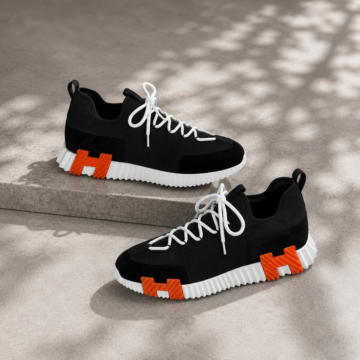 SUPER CLONE HERMES CLOTH LOW TRAINERS