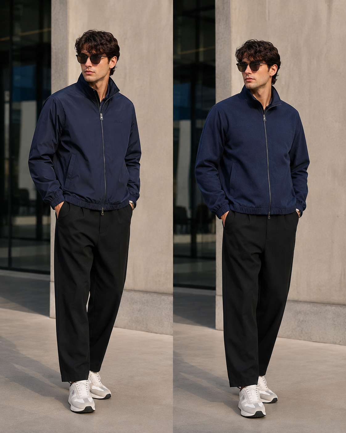 SUPER CLONE LORO PIANA REVERSIBLE BOMBER JACKET SIZES SMALL TO XXL
