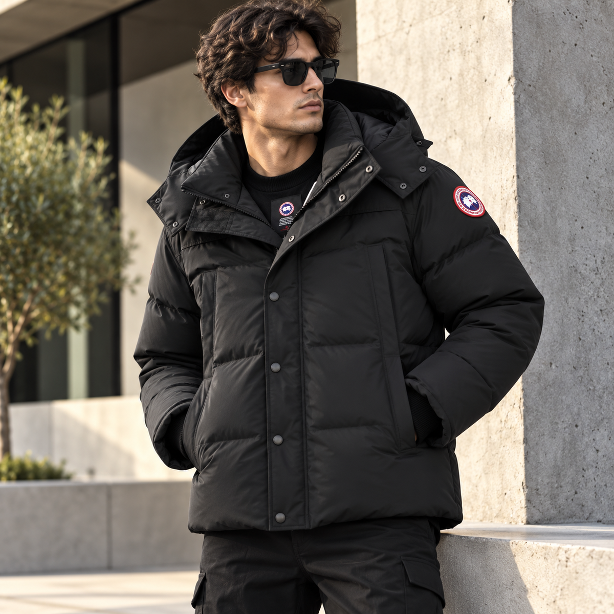 SUPER CLONE WYNDHAM PARKA WITH FUR WITH GHOST AND RED BADGE WITH DUST BAG