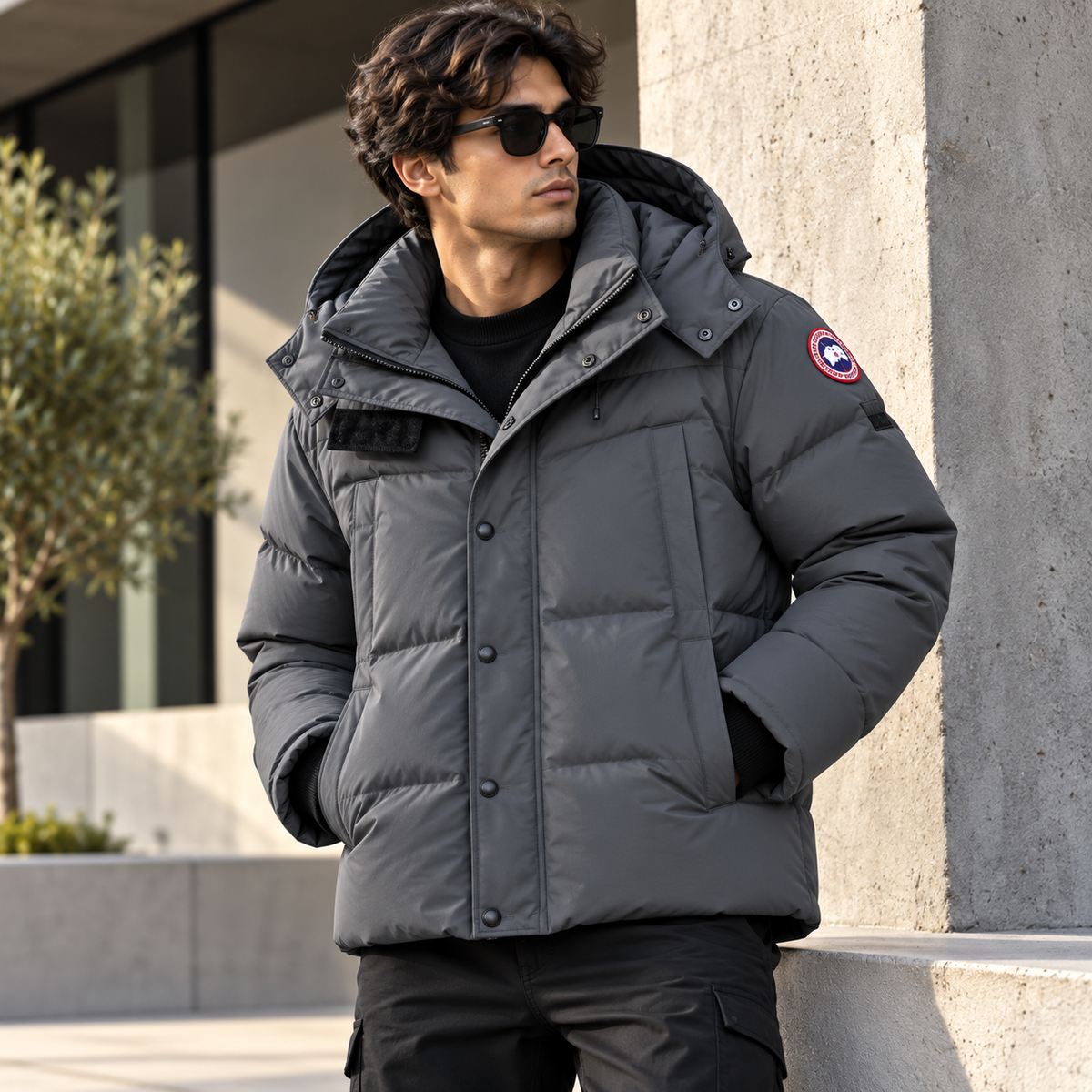 SUPER CLONE WYNDHAM PARKA WITH FUR WITH GHOST AND RED BADGE WITH DUST BAG