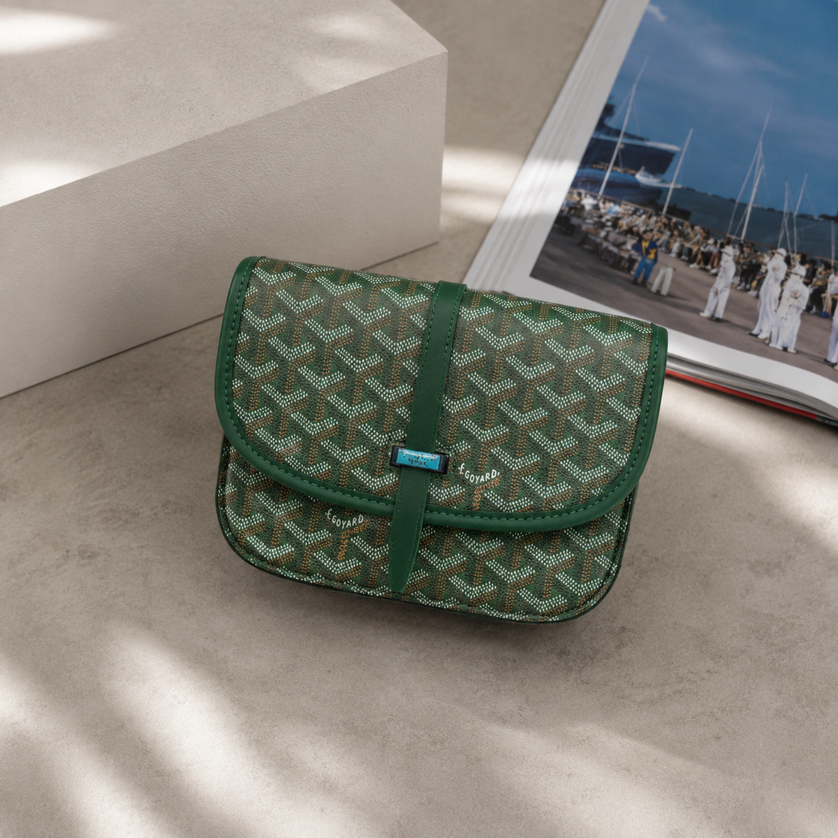 SUPER CLONE GOYARD MESSENGER BAG WITH BOX