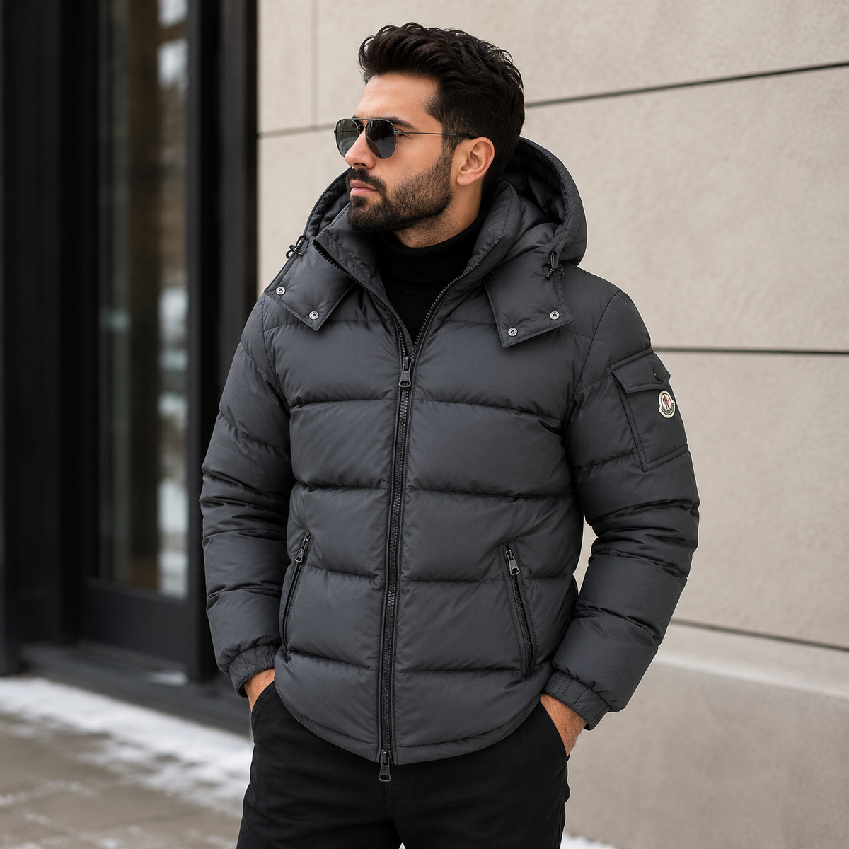 SUPER CLONE MONCLER HOODED PUFFER JACKET
