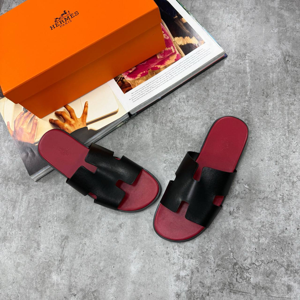 SUPER CLONE HERMES IZMIR SANDAL FULL LEATHER WITH FULL PACKAGING ETC SIZES 7 TO 12