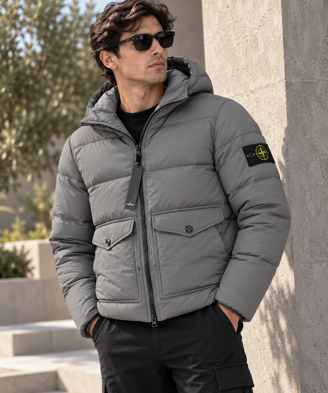 SUPER CLONE STONEY CRINKLE METAL DOWN JACKET
