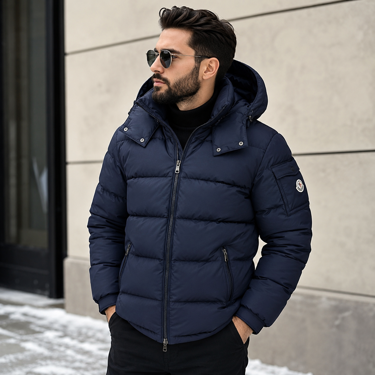SUPER CLONE MONCLER  HOODED PUFFER JACKET