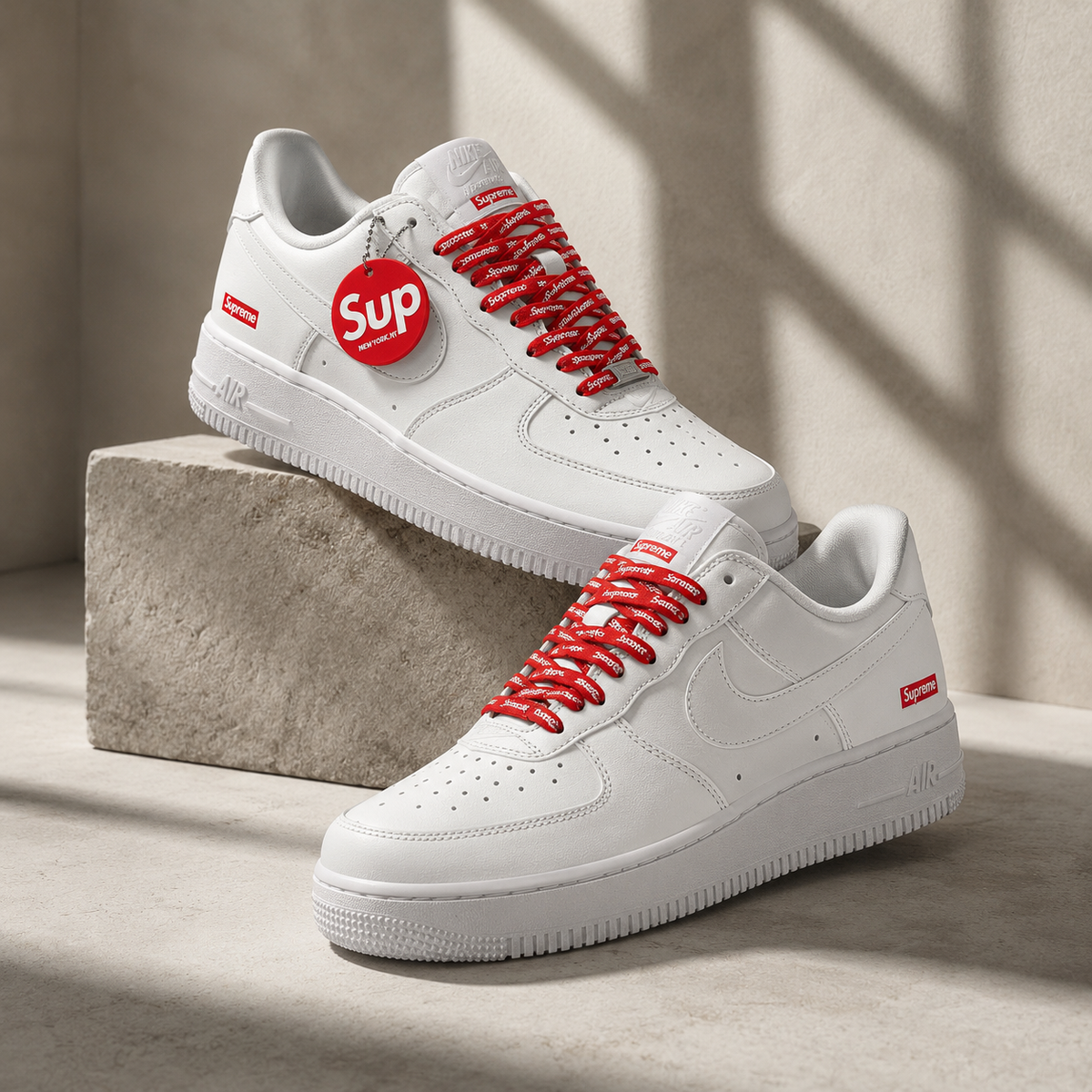 SUPER CLONE NIKE AIRFORCE 1 X SUPREME SIZES 7 TO 11