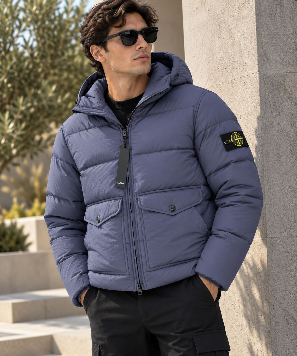 SUPER CLONE STONEY CRINKLE METAL DOWN JACKET