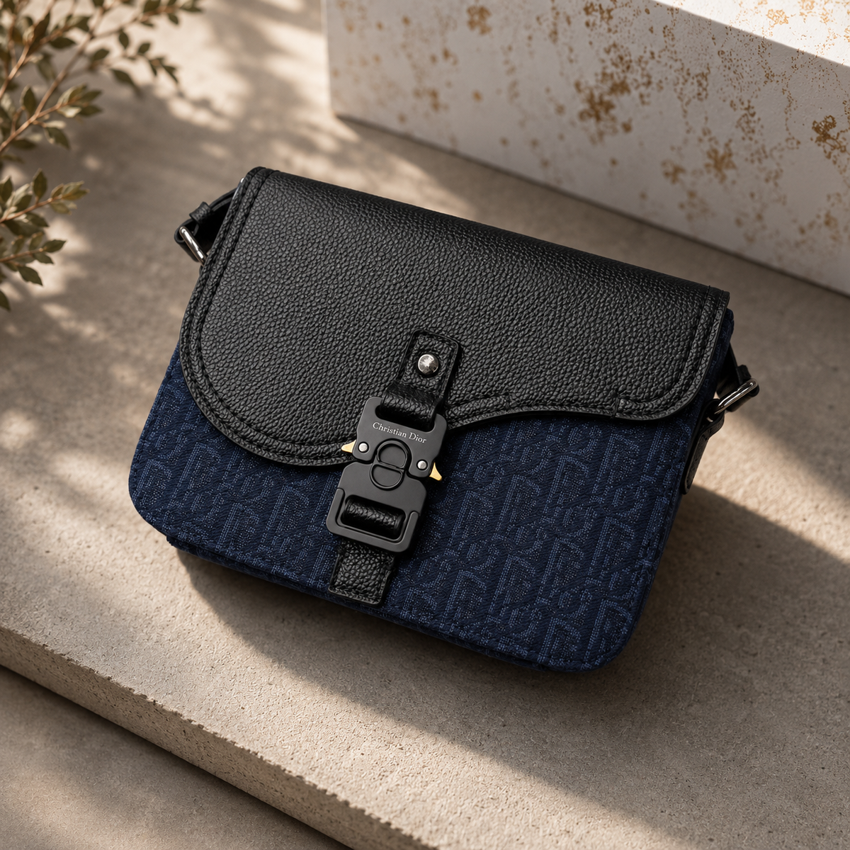 SUPER CLONE DIOR SADDLE MESSENGER BAG WITH FLAP WITH BOX