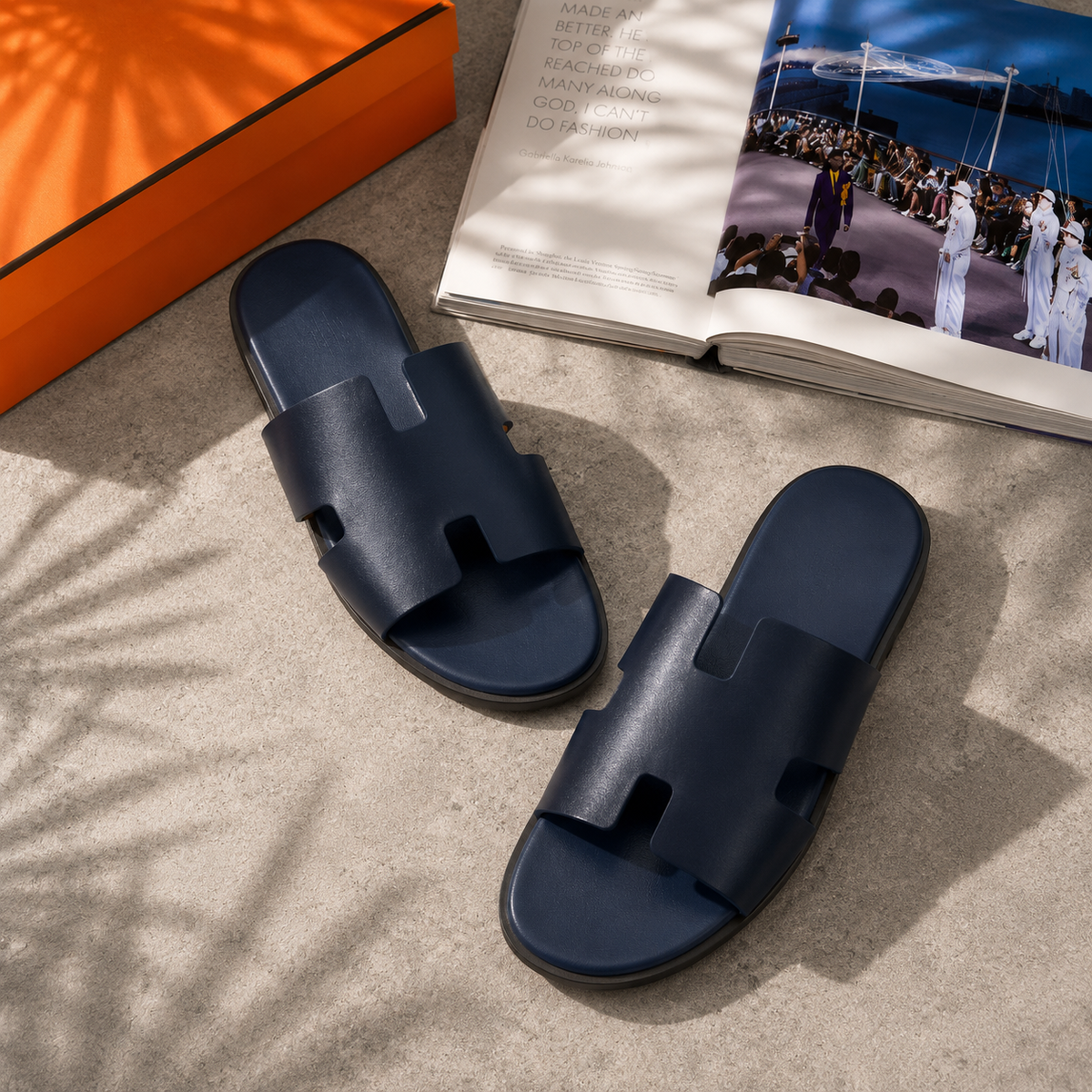SUPER CLONE HERMES IZMIR SANDAL FULL LEATHER WITH FULL PACKAGING ETC SIZES 7 TO 12