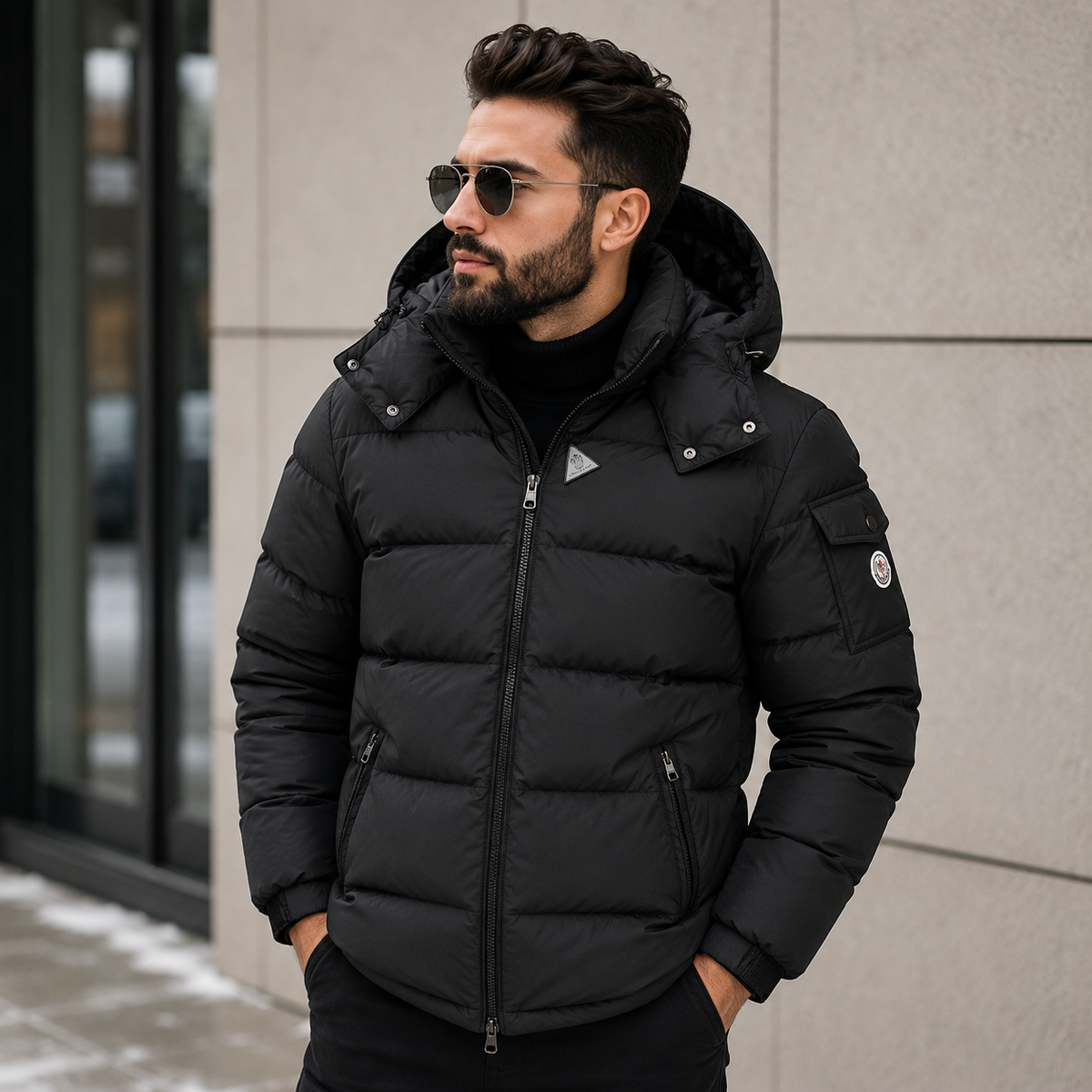 SUPER CLONE MONCLER  HOODED PUFFER JACKET