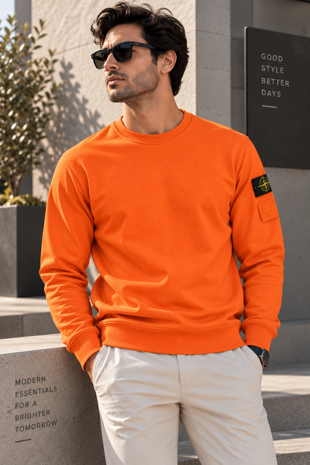 SUPER CLONE STONEY SWEAT WITH DOUBLE BADGE