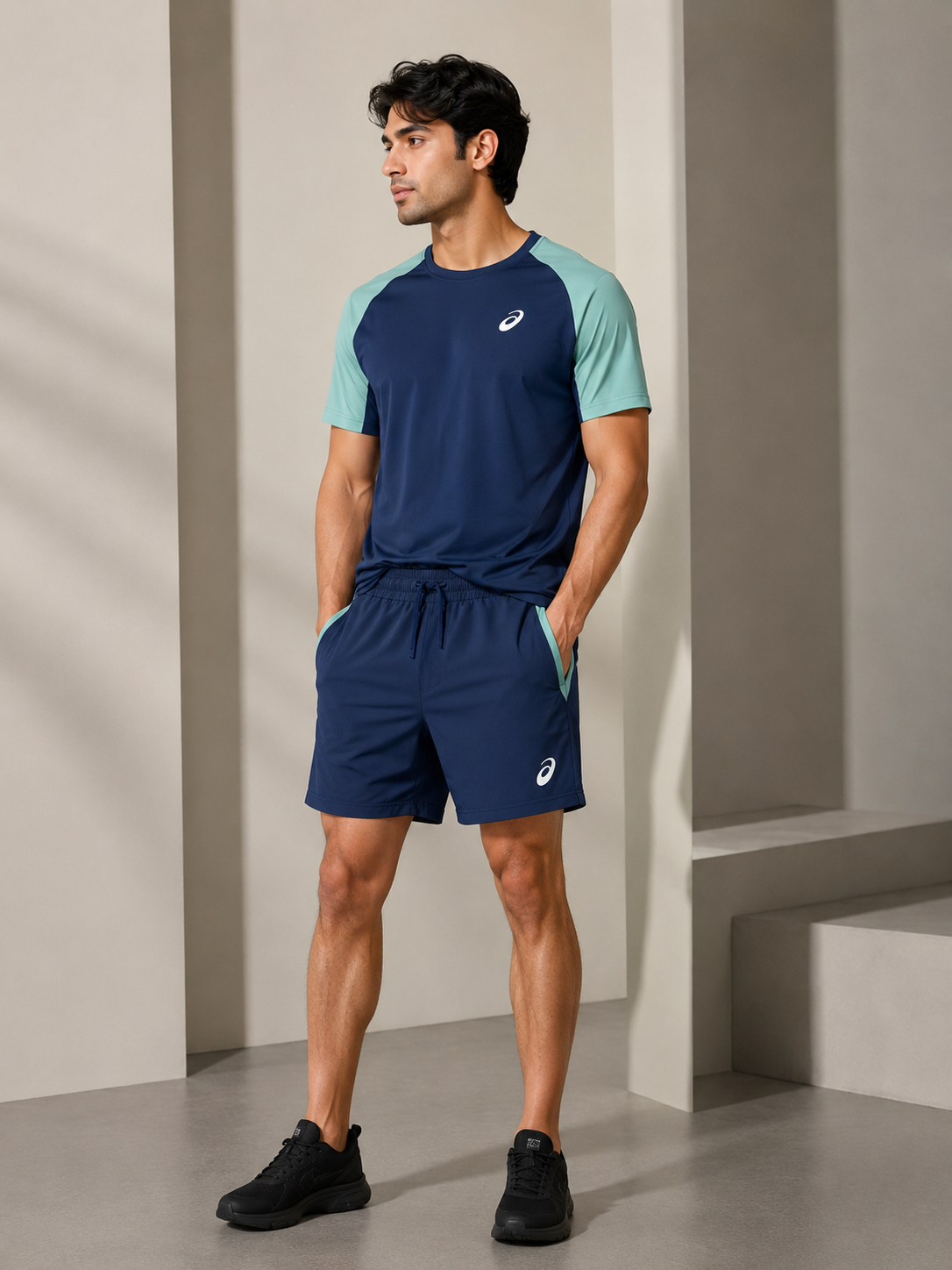 AAA Quality ASICS-Style Short Sets – Premium T-Shirt & Shorts Co-Ord – Sizes S–XL