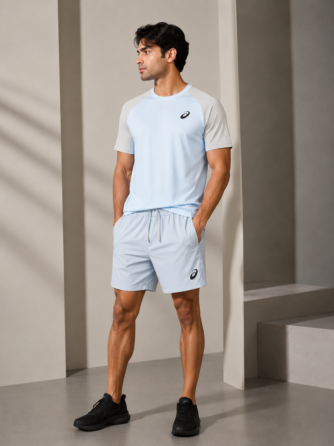 AAA Quality ASICS-Style Short Sets – Premium T-Shirt & Shorts Co-Ord – Sizes S–XL