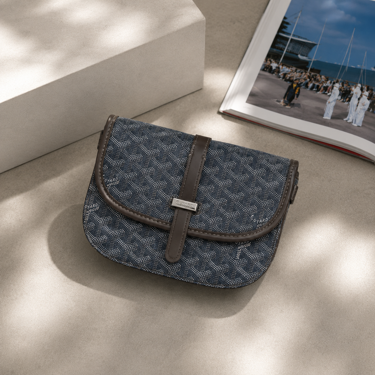 SUPER CLONE GOYARD MESSENGER BAG WITH BOX