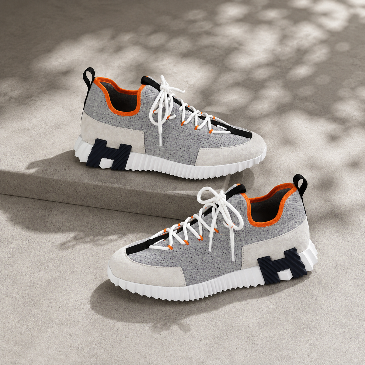 SUPER CLONE HERMES CLOTH LOW TRAINERS