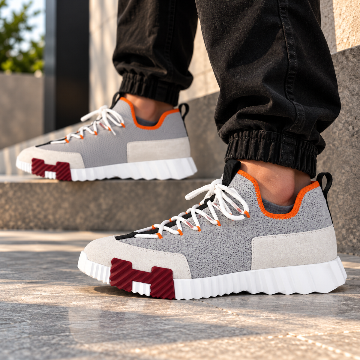 SUPER CLONE HERMES CLOTH LOW TRAINERS