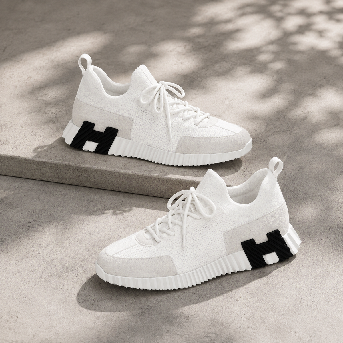 SUPER CLONE HERMES CLOTH LOW TRAINERS