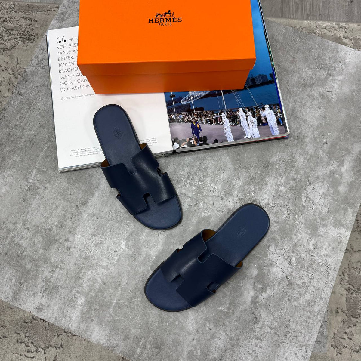 SUPER CLONE HERMES IZMIR SANDAL FULL LEATHER WITH FULL PACKAGING ETC SIZES 7 TO 12